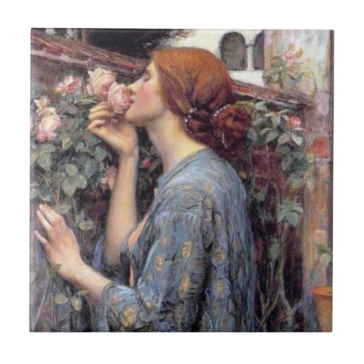 De sol van de Roos keramische tegels Tegeltje (Voorkant)