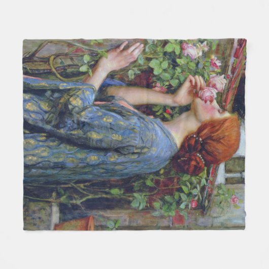 De sol van het Roos, John William Waterhouse Fleece Deken (Voorkant (Horizontaal))