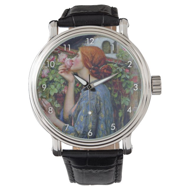 De sol van het Roos, John William Waterhouse Horloge (Voorkant)