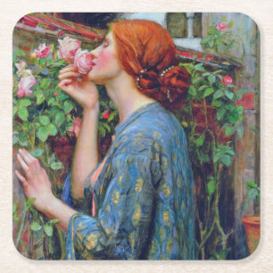 De sol van het Roos, John William Waterhouse Kartonnen Onderzetters