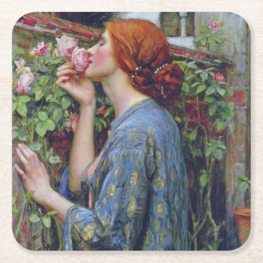 De sol van het Roos, John William Waterhouse Kartonnen Onderzetters (Voorkant)