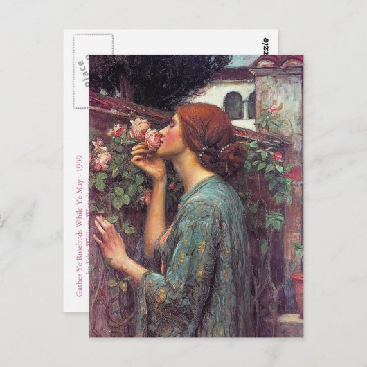 De sol van het Roos van John W. Waterhouse Briefkaart (Voorkant / Achterkant)