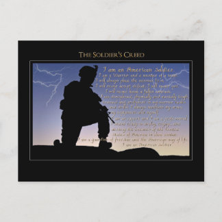 De Soldaat-creed Briefkaart