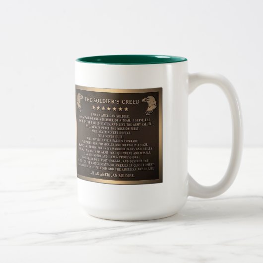 De Soldaat-creed Tweekleurige Koffiemok (Rechts)