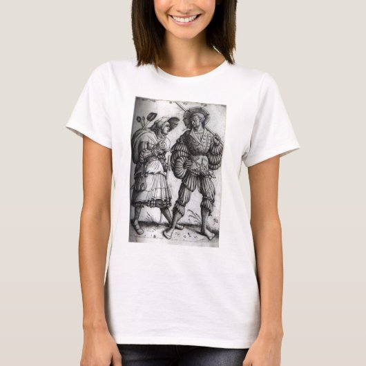 "De soldaat en zijn vrouw" — Landsknecht T-shirt (Voorkant)