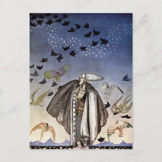 De Soldaat Klokkenden en een zwerm vogels Briefkaart (Voorkant)