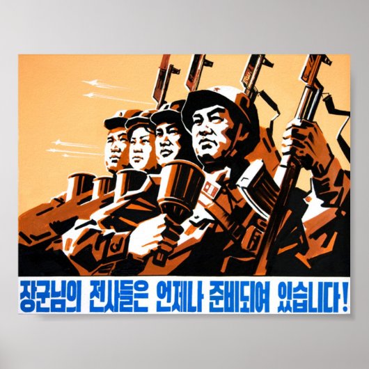 De soldaten van de generaal staan altijd klaar! poster (Voorkant)