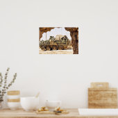 De soldaten van de VS voeren een gevechtspatrouill Poster (Keuken)