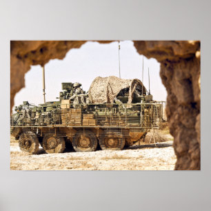 De soldaten van de VS voeren een gevechtspatrouill Poster