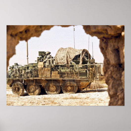 De soldaten van de VS voeren een gevechtspatrouill Poster (Voorkant)