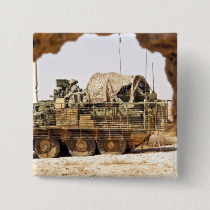 De soldaten van de VS voeren een gevechtspatrouill Vierkante Button 5,1 Cm