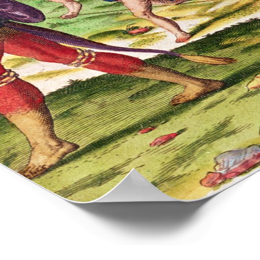 De soldaten van Outina Marching om te knippen Poster (Hoek)