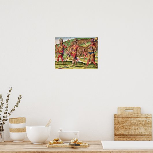 De soldaten van Outina Marching om te knippen Poster (Keuken)