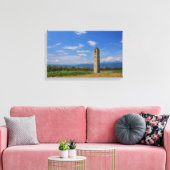 de solitaire middeleeuwse klokkentoren  OMWIKKELDE Canvas Afdruk (Insitu (Woonkamer))