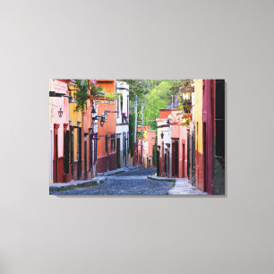 De Sollano Street, San Miguel De Allende Canvas Afdruk
