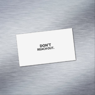 De Solo Operator   Don't Reach Out Identificatie Magnetisch Visitekaartje