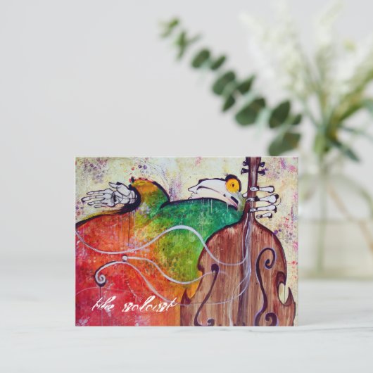 de soloïst briefkaart (Staand voorkant)