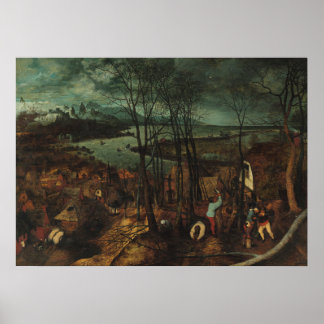 De sombere dag van Pieter Bruegel de Oudere Poster