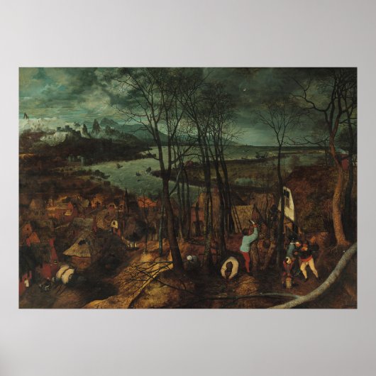De sombere dag van Pieter Bruegel de Oudere Poster (Voorkant)