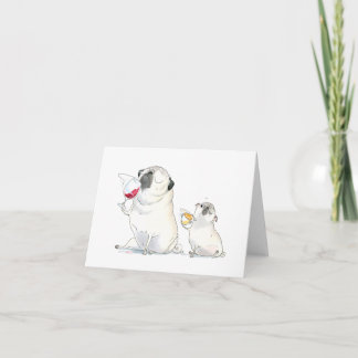 De Sommeliette pug-kaart Kaart
