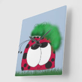 De soms Vrienden Ladybug en Caterpillar Vierkante Klok (Hoek)