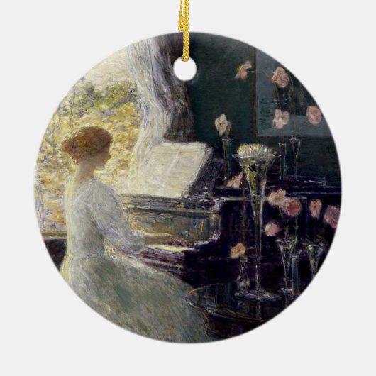 De Sonate van Frederick Childe Hassam Keramisch Ornament (Achterkant)