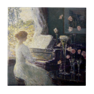De Sonate van Frederick Childe Hassam Tegeltje