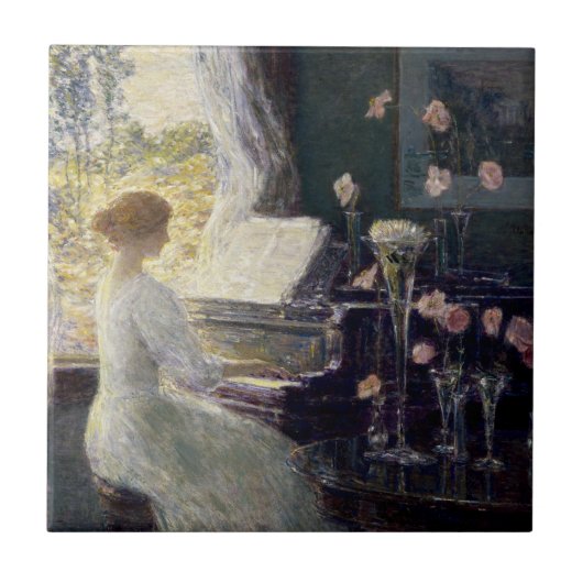 De Sonate van Frederick Childe Hassam Tegeltje (Voorkant)