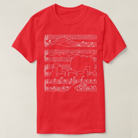 De sonate van het maanlicht t-shirt (Design voorkant)