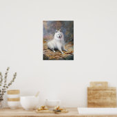 'De sonde Samoyed' - Canvas afdrukken Poster (Keuken)