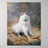 'De sonde Samoyed' - Canvas afdrukken Poster (Voorkant)