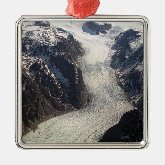 De Sondrestrom Glacier in Groenland Metalen Ornament (Voorkant)