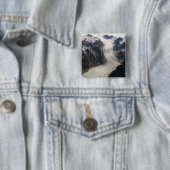 De Sondrestrom Glacier in Groenland Vierkante Button 5,1 Cm (In situ)