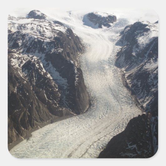 De Sondrestrom Glacier in Groenland Vierkante Sticker (Voorkant)