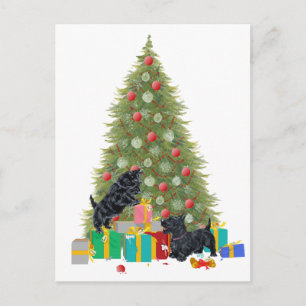 De Soort van Scotties de Giften van Kerstmis Feestdagenkaart