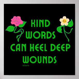 DE SOORT WOORDEN KUNNEN DE DEEP WOUNDS inspirerend Poster