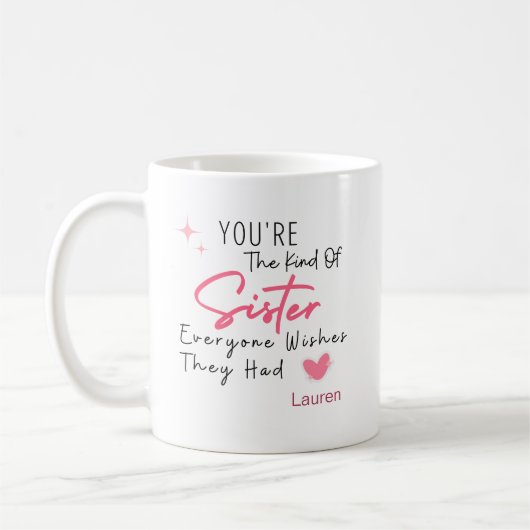 De Soort Zus Mok - Gepersonaliseerd Cadeau (Links)