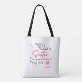 De Soort Zus Tas - Gepersonaliseerd Cadeau (Achterkant)