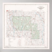 De Soto National Forest Map (1964) Poster (Voorkant)