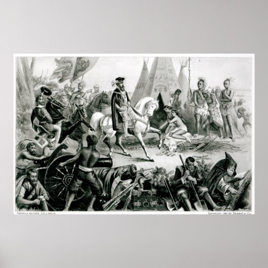 De Soto ontdekt de Mississippi Poster (Voorkant)