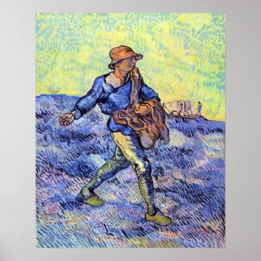 De Sower 1 van Vincent van Gogh Poster (Voorkant)