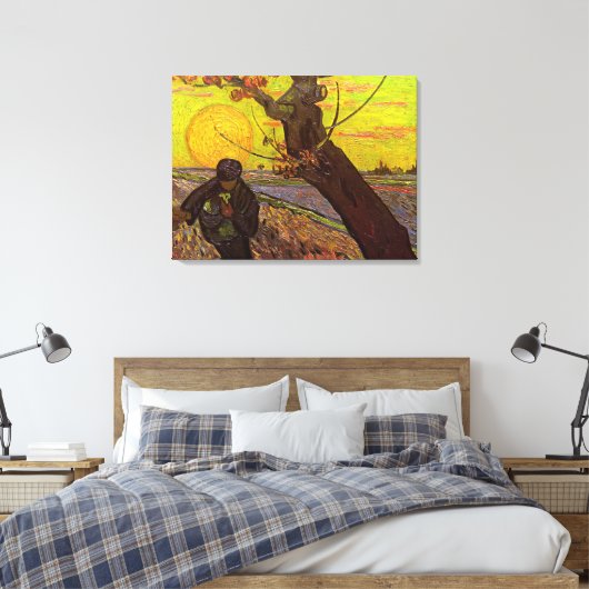 De Sower door Vincent van Gogh Canvas Afdruk (Insitu (Slaapkamer))
