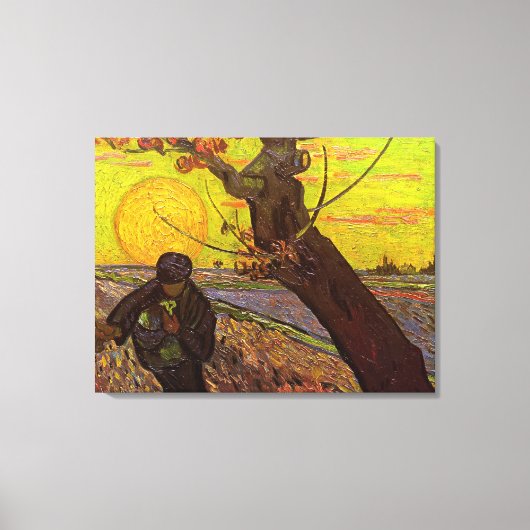 De Sower door Vincent van Gogh Canvas Afdruk (Voorkant)
