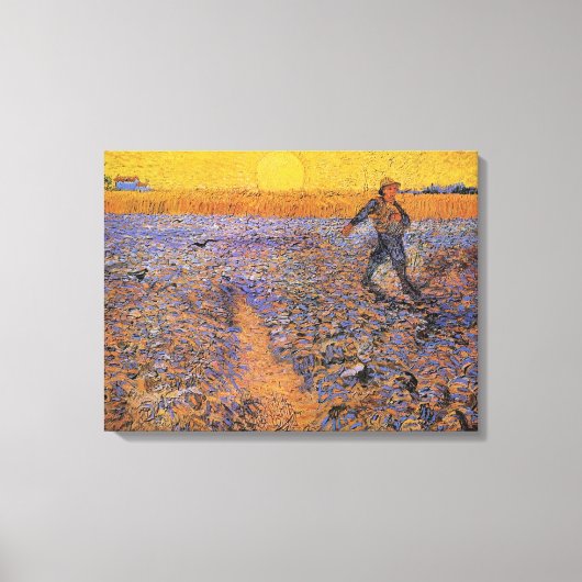 De Sower door Vincent van Gogh Canvas Afdruk (Voorkant)