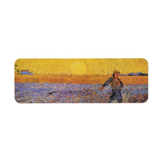 De Sower door Vincent van Gogh Etiket (Voorkant)