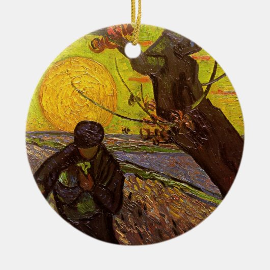 De Sower door Vincent van Gogh Keramisch Ornament (Voorkant)
