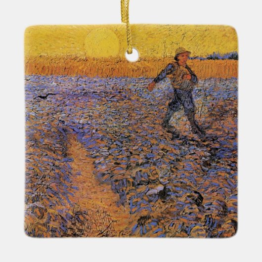 De Sower door Vincent van Gogh Keramisch Ornament (Voorkant)