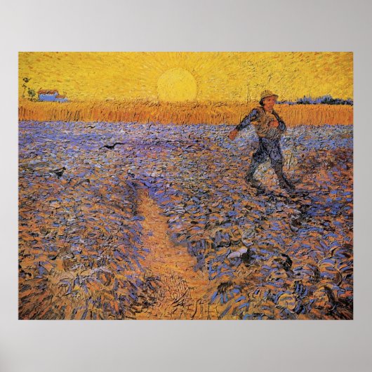 De Sower door Vincent van Gogh Poster (Voorkant)