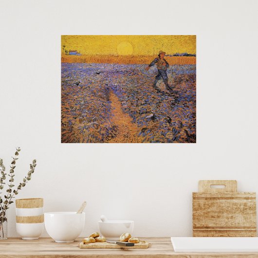 De Sower door Vincent van Gogh Poster (Keuken)