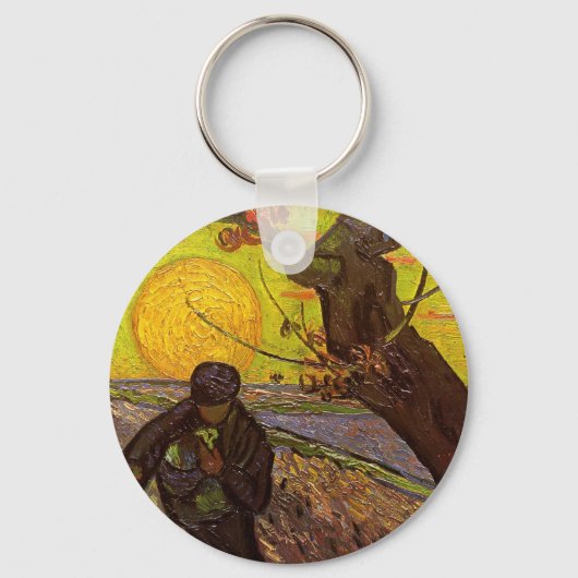 De Sower door Vincent van Gogh Sleutelhanger (Voorkant)